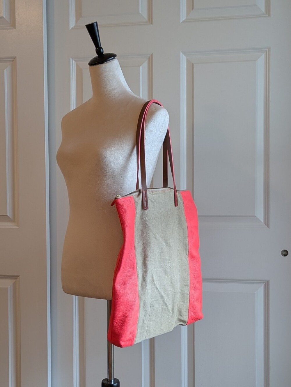 Gap Leather + Canvas Tote Bag